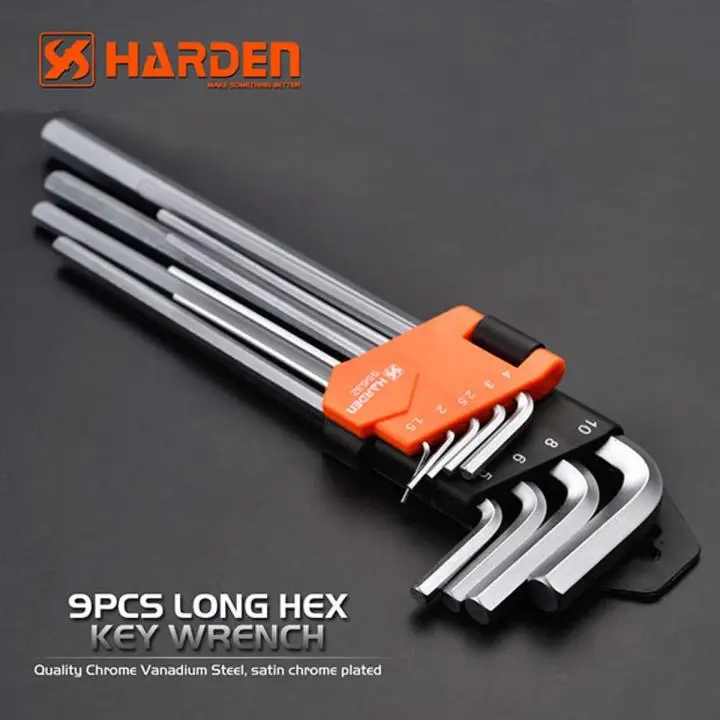 Allen key 9pcs Set - Long Hexagonal 540605 Harden