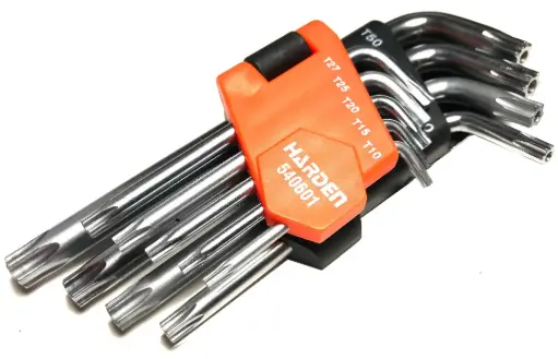 Allen Key 9pcs Set - Medium Torx : 540601 Harden