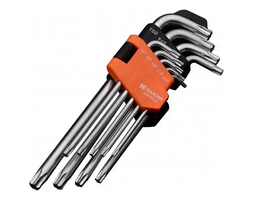 Allen Key 9pcs Set - Long Torx : 540604 Harden